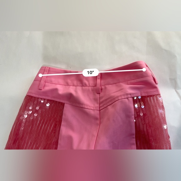 NWT ROTATE Mya sequin-panel trousers - bubblegum - Picture 6 of 9